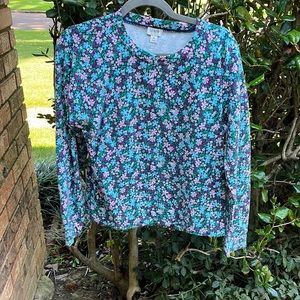 J Crew Floral Sweatshirt Medium